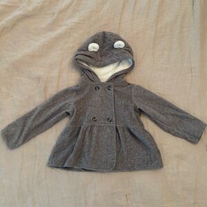 Carter's Soft Gray Hooded Coat / Size 24 Months